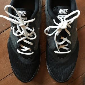 Black Nike training shoes